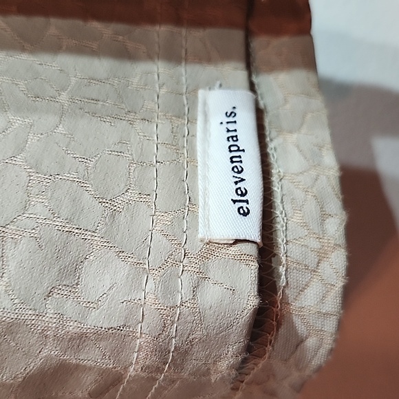 ElevenParis Men's taupe crackle pattern tshirt - Picture 4 of 5